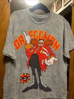 Dr. Eggman Graphic Short Sleeve Tee - Gray